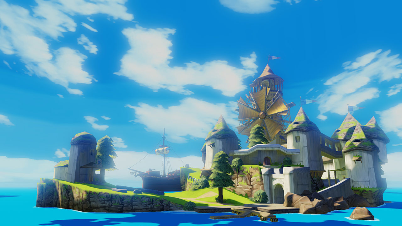 A screenshot from the Wii U remake of The Legend of Zelda: The Wind Waker